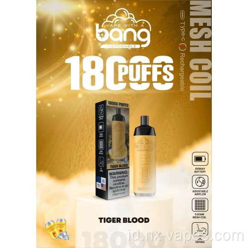 Bang Crown Bar 18000 18K Puffs Vape sekali pakai